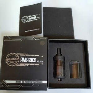 アンビションモッヅAmbition MODS MTL RTA 22mm 4ml Black 電子タバコ VAPE ベイプ スターターキット アトマイザー RTA 1207-B1-SA7