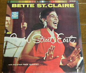 Bette St. Claire. With The Stan Free Quartet At Basin Street East - LP / You Took Advantage Of Me,Seeco - CELP 4560,Spain,1987