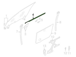 ★スバル純正新品★GC8 GF8 GM8 インプレッサ フロントドアアウト ベルトモール 水切りモール 左 SUBARU Outdoor Weather Strip LH