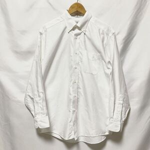 LLBEAN WRINKLE RESISTANT オックスフォード ホワイト 15 1/2 32 BD White shirt エルエルビーン ボタンダウン 白 長袖 シャツ