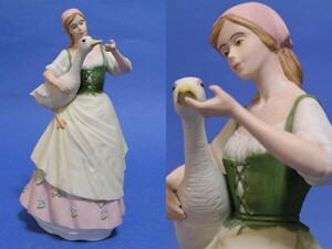 ◎ウェッジウッド 「少女と鴨」人形 未使用◎極品