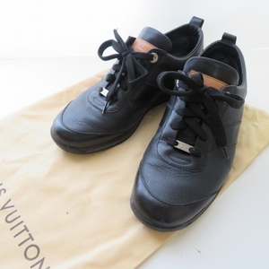 #wps ルイヴィトン LOUISVUITTON スニーカー 5 1/2 レザー 黒 メンズ [900388]