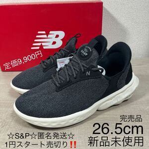 1円スタート売切り 新品未使用 new balance ニューバランス スニーカー シューズ 靴 Fresh Foam Roav Elite v1 26.5cm ブラック 完売品