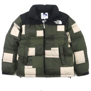 美品▼ザ・ノースフェイス アイジュンヤワタナベマン 22AW WJ-J914 NUPTSE ヌプシ パッチワーク フード入り ダウンジャケット L 正規品