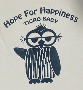 フクロウ happiness ハピネス 梟 owl 不苦労　Tシャツ　10oz