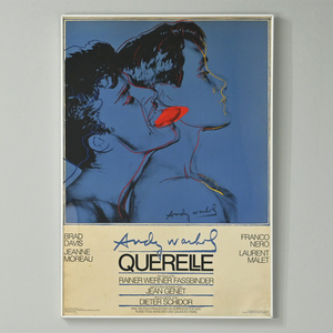 希少 1980年 アンディ・ウォーホル “Querelle” ポスター 額装品 真作保証/オリジナル Warhol ポップアート バスキア ファスビンダー