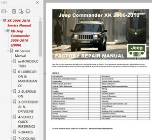 Jeep コマンダー XK 2006 整備書 修理書 配線図 リペアマニュアル ジープ
