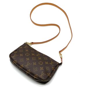 1円 極美品 LOUIS VUITTON ルイヴィトン モノグラム ポシェットアクセソワール アクセサリーポーチ ショルダーバッグ M51980 VI0011