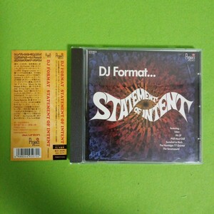 帯付　DJ Format　Statement Of Intent　CD　PBB001CDJ