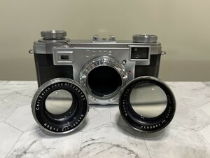 Zeiss Ikon Contax IIa +carl zeiss Sonnar 50mm f/1.4,f/2 コンタックス レンジファインダー フィルムカメラ ボディ レンズ ２個セット