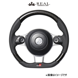 レアル ステアリング オリジナルシリーズ エンブレムタイプ(ブラックカーボン)BRZ ZD8 GRM-BKC-SL REAL