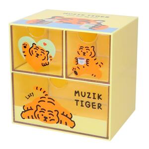 卓上収納 MUZIK TIGER ムジークタイガー キャラチェスト イエロー ケイカンパニー