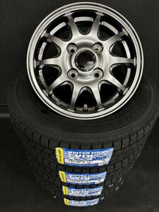 【2024年製】ダンロップ WINTER MAXX LV01 145/80R12 80/78+JP202 4本総額 44600円 タイヤ+アルミホイール ４本セット　車検対応 JWL-T規格