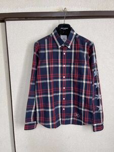 【美品】【レターパックプラス対応】 uniform experiment UE ユニフォームエクスペリメント SOPH ARM STAR CHECK SHIRTS チェックシャツ