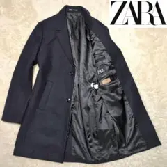 美品！ZARA　ロングチェスターコート　FAbRICA　XL　ダークネイビー