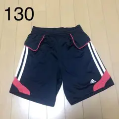 adidas サッカーパンツ 130 黒 赤