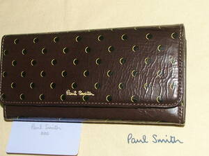 PSC442-11　新品本物即決　ポールスミス　Paul Smith　牛革/羊革　税込定価28,600円　ドット柄　長財布　バーガンデ