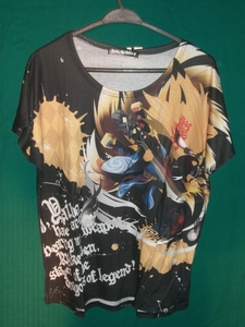 ３L　レディース　Tシャツ　SHOW　BY ROCK　デザイン　黒地　定価１９８０円　【女上夏】　シャツ　ポロシャツ