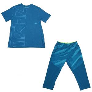 ■NIKE DRI-FIT Tee&Pants セット 青 新品 サイズXL ナイキ ドライフット Tシャツ ウーブンパンツ SetUp DD6881-476 DD1721-476 激安！