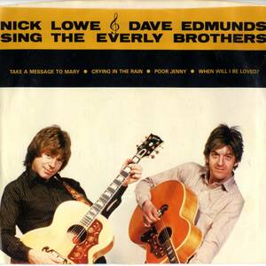 Nick Lowe & Dave Edmunds Sing The Everly Brothers 米国COLUMBAプロモ盤４曲入りEPレコード