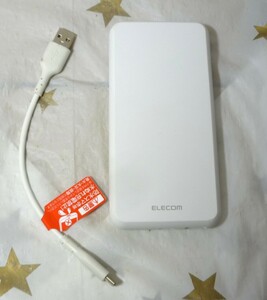 【使用品/動作確認済/購入時期不明です】ELECOM　エレコム　モバイルバッテリー DE-C38 10000WF◆91301