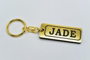 AA-1-1 JADE 2層アクリル製 金黒 2重リング キーホルダー ジェイド 250 333 パーツ 外装 シート ミラー ハンドル 等のアクセサリーに