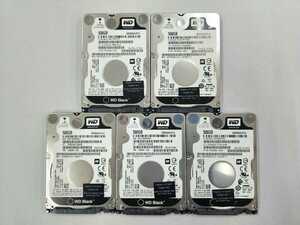 中古HDD 5台セット Western Digital WD5000LPLX HDD 500GB SATA 7200RPM 32MB 7mm 2.5インチ 動作確認済 健康状態:正常 5枚セット