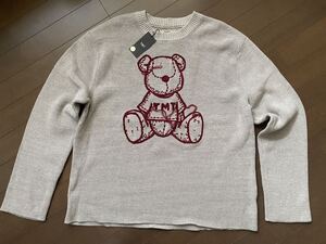 未使用品 定価4.4万 DENIME × TMT RE-SPECKED KNIT PULLOVER ニットセーター SIZE:L コットン ティーエムティー グレー