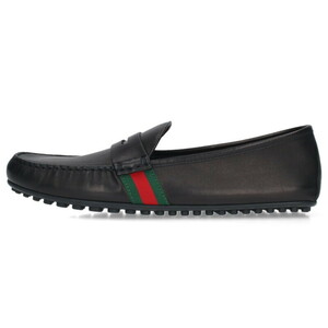 グッチ GUCCI 566294 サイズ:11 シェリーラインモカシンローファーシューズ 中古 BS99