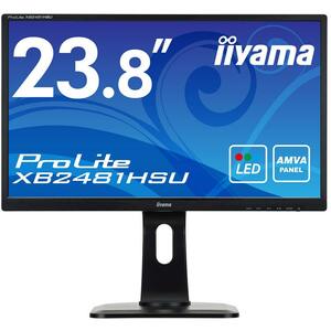 【中古】iiyama モニター ディスプレイ XB2481HSU-B1 (23.8インチ/フルHD/AMVA/HDMI,D-sub,DVI-D/昇降