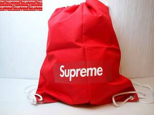 Supreme シュプリーム Drawstring Bag Red ドローストリング バッグ 巾着袋 レッド Box logo ボックスロゴ 新品未使用品 レア！