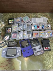 戸0809 ゲームボーイアドバンス・ゲームボーイカラー ジャンク品 3台まとめ売り GBA GBC ゲームボーイソフト 　まとめて