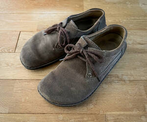 希少モデル◆BIRKENSTOCK ビルケンシュトック◆MEMPHISメンフィス◆41 26.5cm 幅広モデル◆スエード 茶系◆ドイツ製◆状態良好◆