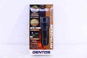 ★未使用 GENTOS ジェントス KDHT-2116 フラッシュライト 懐中電灯 照明 白色LED 3段階調光 防水 USB充電式/単4電池【10951305】