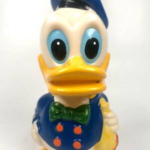 三菱銀行 ドナルドダック ソフビ貯金箱（ディズニー貯金箱シリーズ/Donald Duck/Disney/Mitsubishi Bank/レトロ/JUNK）