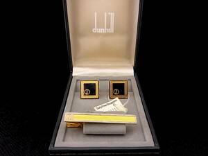 ◎0014◎■良品■【ｄunhill】ダンヒル【シルバー・ゴールド】■カフス＆ネクタイピン セット♪