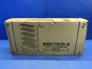 未使用 B3【 DCM 】ワイヤーシェルフ メタルラック 飾り棚 収納 整理棚 5段【 WSD7515-5 】インテリア家具 140