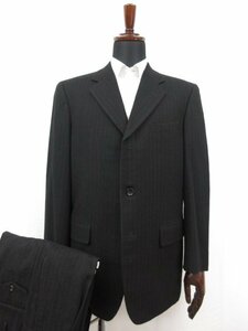 アーカイヴ 超美品 【コムデギャルソンオム COMME des GARCONS】 絹混 3B スーツ (メンズ) M 黒 ストライプ AD2004 HN-J047 □27RMS9478