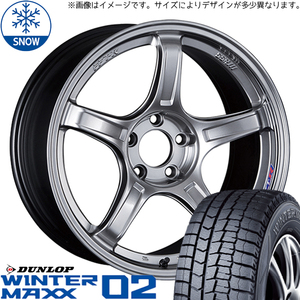 225/40R18 スタッドレスタイヤホイールセット プリスウα etc (DUNLOP WINTERMAXX02 & SSR GTX03 5穴 114.3)