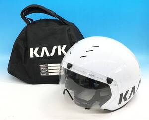 KASK CRONO TT PRO 55-58cm Mサイズ トライアスロン ヘルメット 白/ホワイト 保存袋付き 自転車 カスク サイクリング 自転車