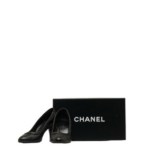 シャネル ココマーク ハイヒール パンプス ブラック レザー レディース CHANEL 【中古】