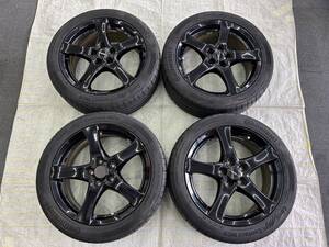 美品　バリ溝　8分山　BORBETホイール コンチネンタル Conti MAX Contact MC5 225/45R17 　PCD112　ET50　17X7.0J　コンチ　コンタクト