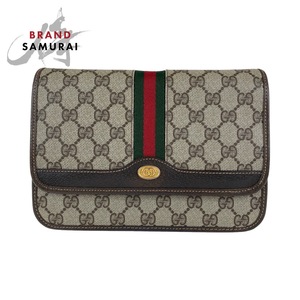 GUCCI グッチ シェリーライン オールドグッチ ブラウン GGスプリーム/66 001 4461 クラッチバッグ セカンドバッグ レディース 410351