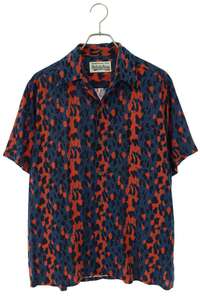 ワコマリア 半袖シャツ LEOPARD S/S HAWAIIAN SHIRTS サイズ:XS レオパード総柄ハワイアン半袖シャツ 中古 BS99