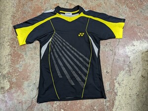 yonex ヨネックス　verycool 黒黄色　ドライtシャツ　S 八g1