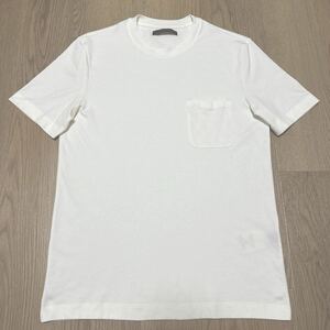 【美品】LOUIS VUITTON ルイヴィトン ダミエ柄 ポケット 半袖 Tシャツ size M メンズ ホワイト