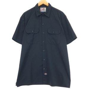 古着 ディッキーズ Dickies A LEGEND IN WORK 半袖 ワークシャツ メンズL /eaa452599 【SS2409_50%】