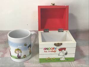 PEANUTS SNOOPY MUG スヌーピー マグカップ 小物入れ 小箱 インテリア コレクション 現状品