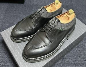 【使用回数10回程度】Paraboot×Ermenegildo Zegna Avignonサイズ5.5 ブラック パラブーツ×ゼニア アヴィニョン