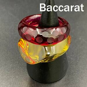 【人気】Baccarat / バカラ リング 金製性なし クリスタル レッド イエロー アクセサリー/2477488/CDN10-4